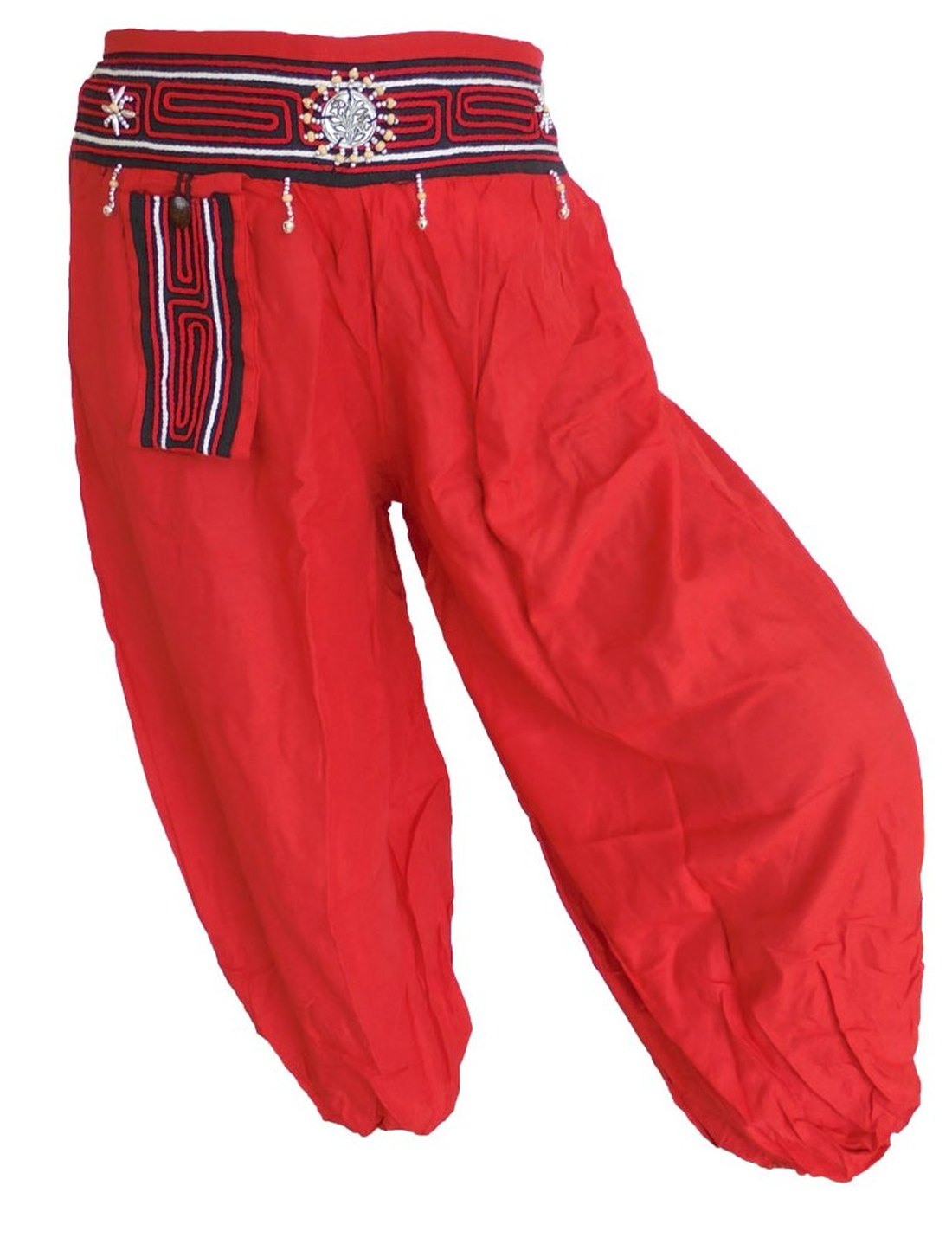 Viele Farben Modern Unisex Aladdin Hosen Haremshosen Asia Rayon Baba Bloomers