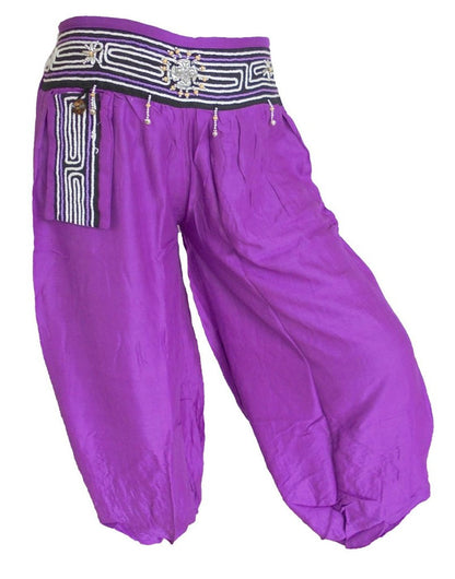 Viele Farben Modern Unisex Aladdin Hosen Haremshosen Asia Rayon Baba Bloomers
