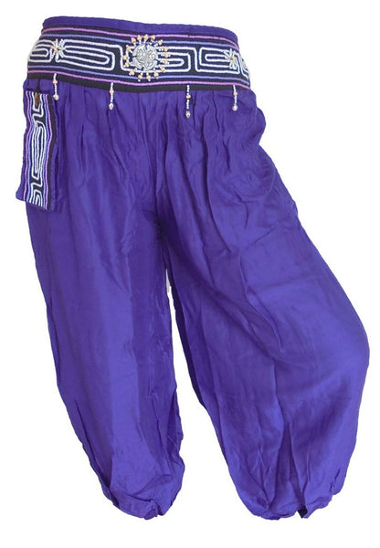 Viele Farben Modern Unisex Aladdin Hosen Haremshosen Asia Rayon Baba Bloomers