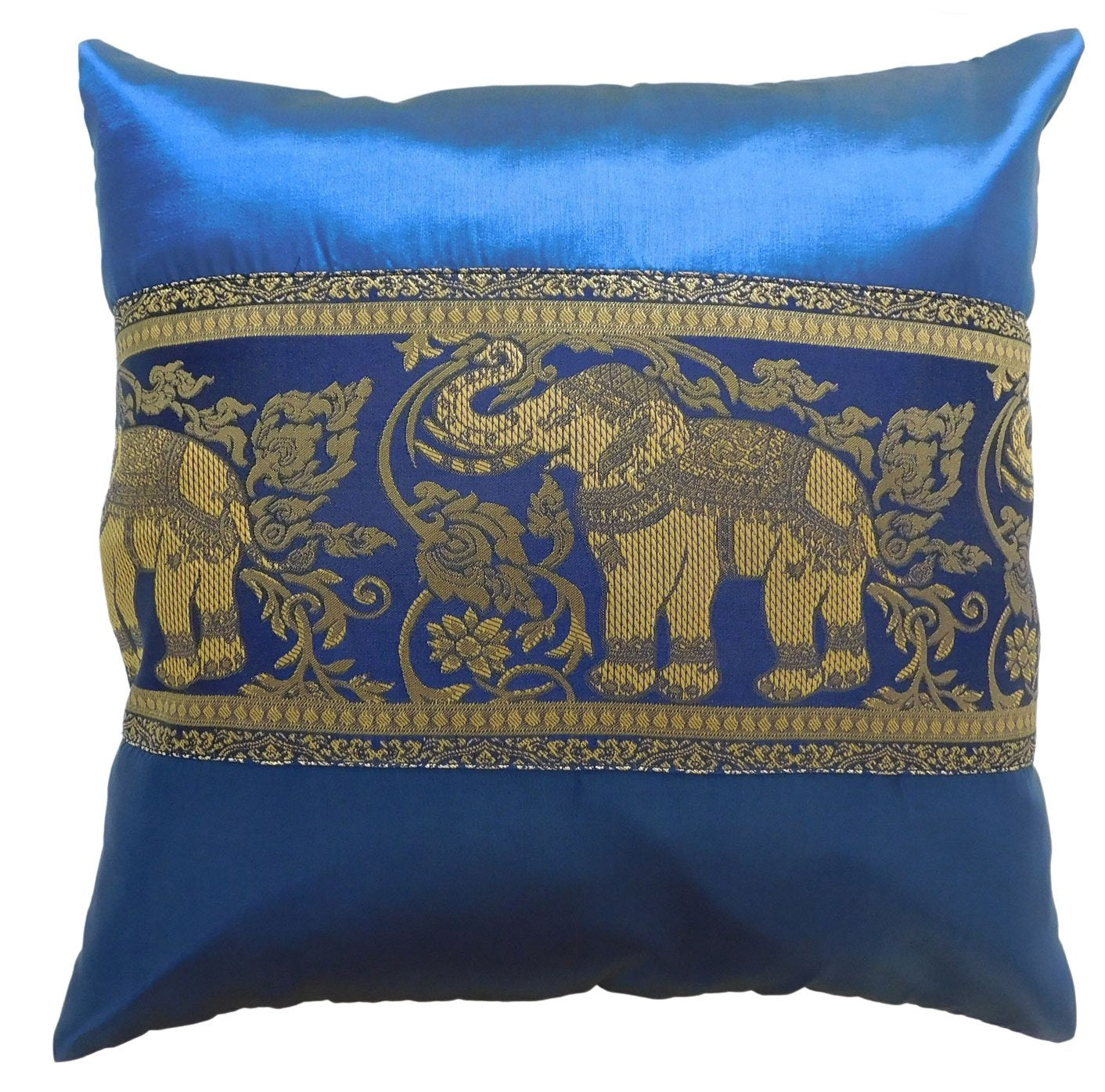 Kissen Kissenbezug Motiv Elefant einfarbig 40x40cm/15.5x15.5in verschiedene Farben Thai Seide Sofa Bett Gartenstuhl