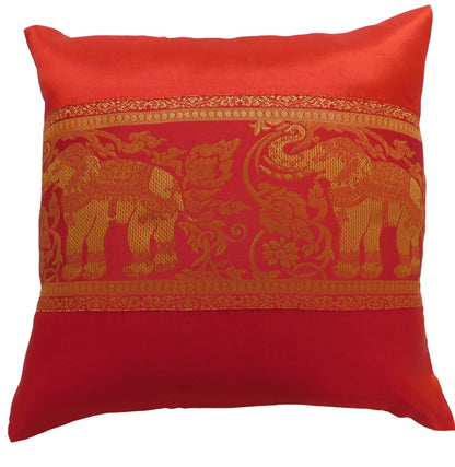 Kissen Kissenbezug Motiv Elefant einfarbig 40x40cm/15.5x15.5in verschiedene Farben Thai Seide Sofa Bett Gartenstuhl