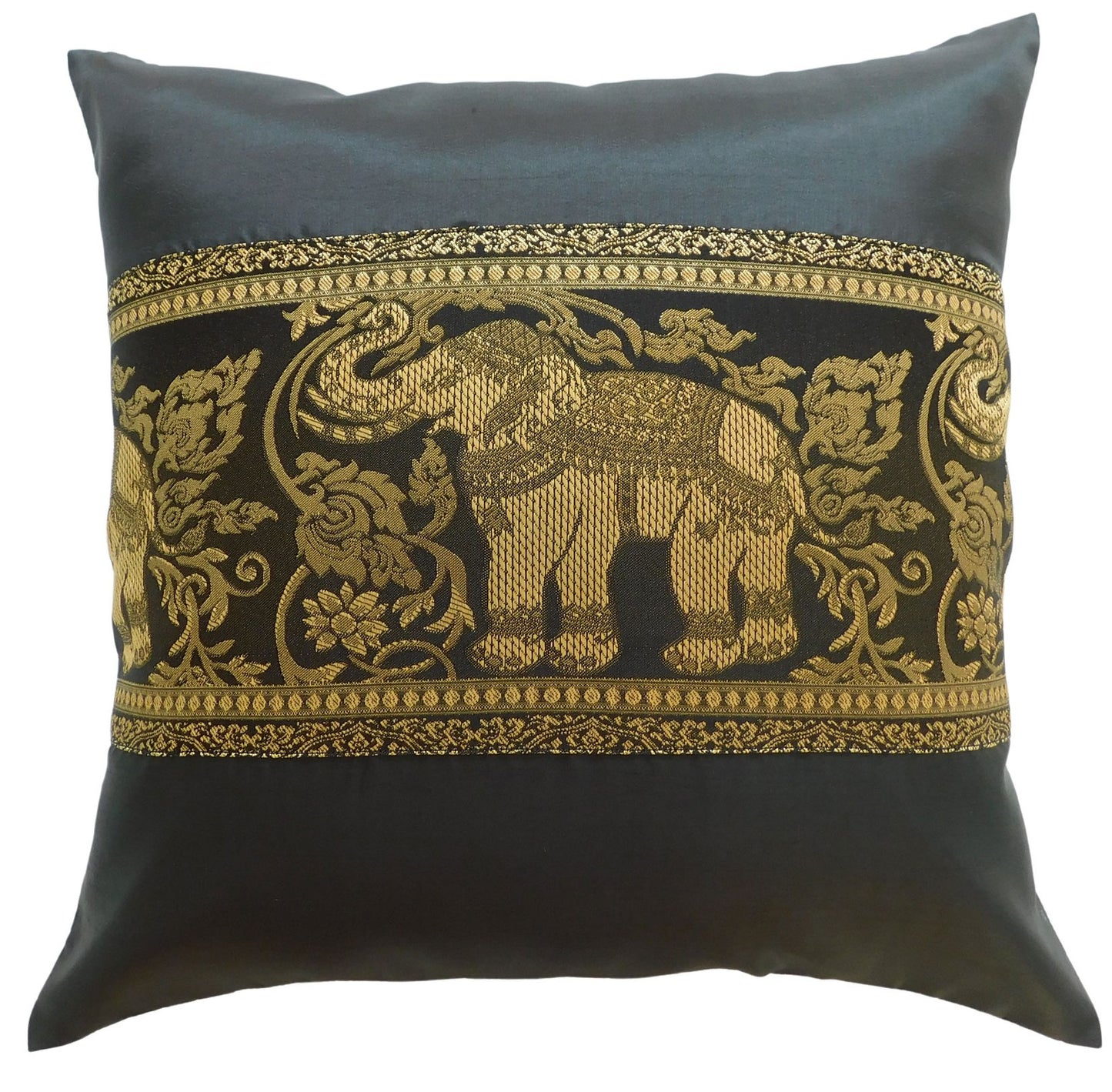 Kissen Kissenbezug Motiv Elefant einfarbig 40x40cm/15.5x15.5in verschiedene Farben Thai Seide Sofa Bett Gartenstuhl