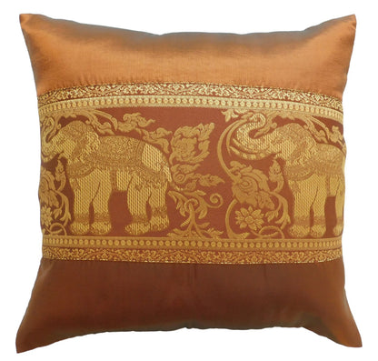 Kissen Kissenbezug Motiv Elefant einfarbig 40x40cm/15.5x15.5in verschiedene Farben Thai Seide Sofa Bett Gartenstuhl