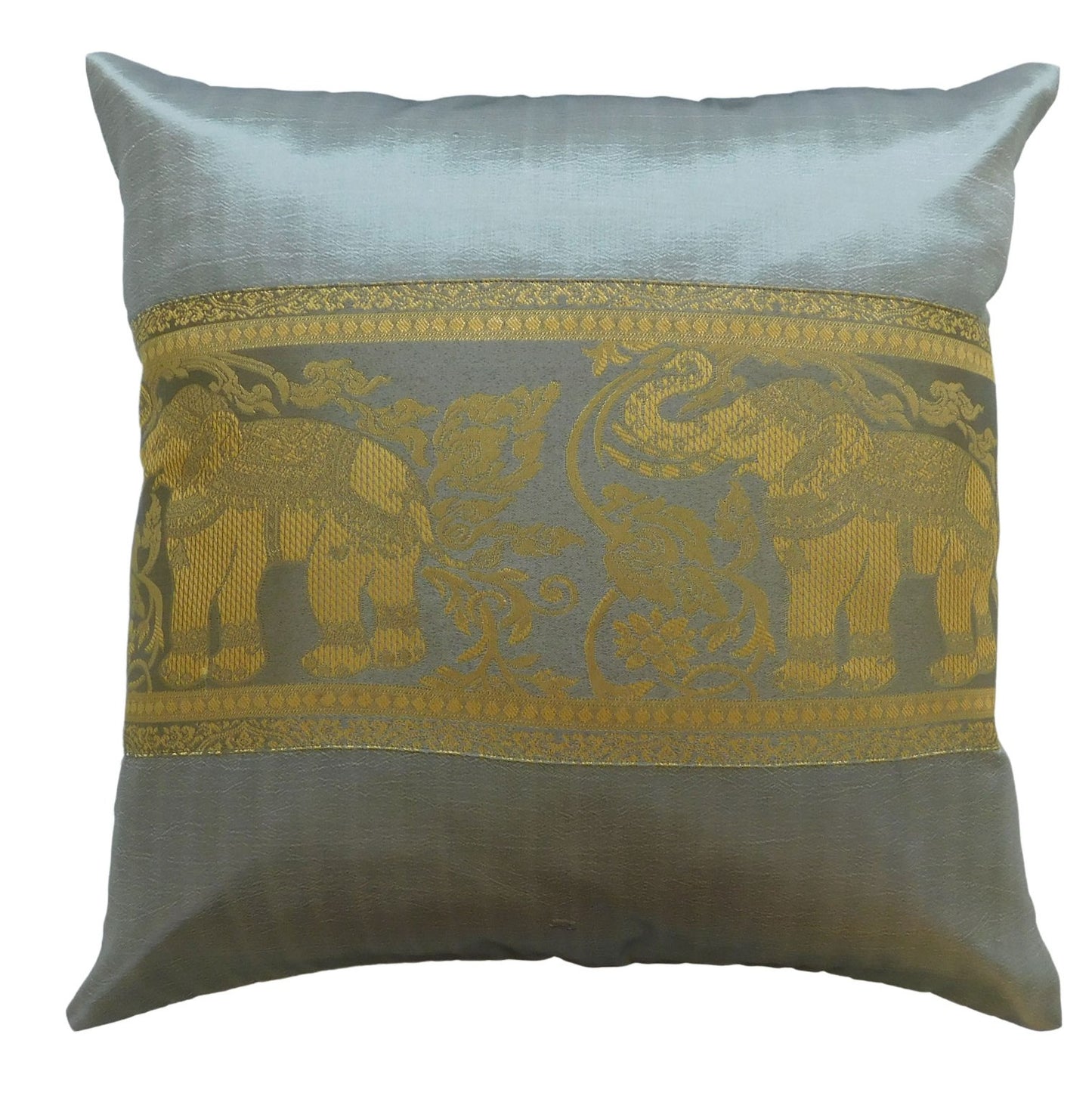 Kissen Kissenbezug Motiv Elefant einfarbig 40x40cm/15.5x15.5in verschiedene Farben Thai Seide Sofa Bett Gartenstuhl
