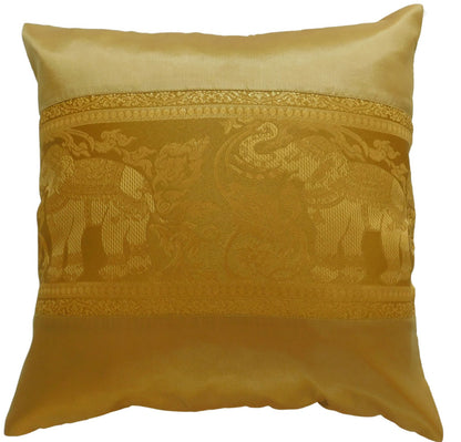 Kissen Kissenbezug Motiv Elefant einfarbig 40x40cm/15.5x15.5in verschiedene Farben Thai Seide Sofa Bett Gartenstuhl