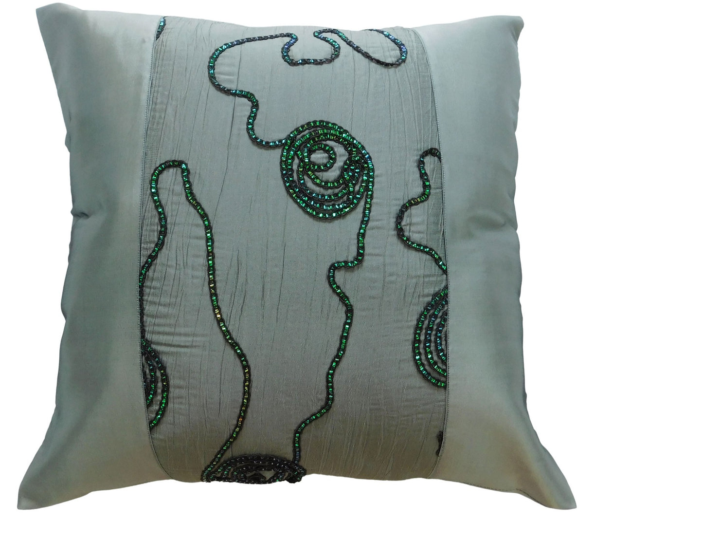 Kissen Kissenbezug Motiv Blumen Efeu verschiedene Farben 40x40cm/15.5x15.5in Thai Seide Sofa Bett Gartenstuhl