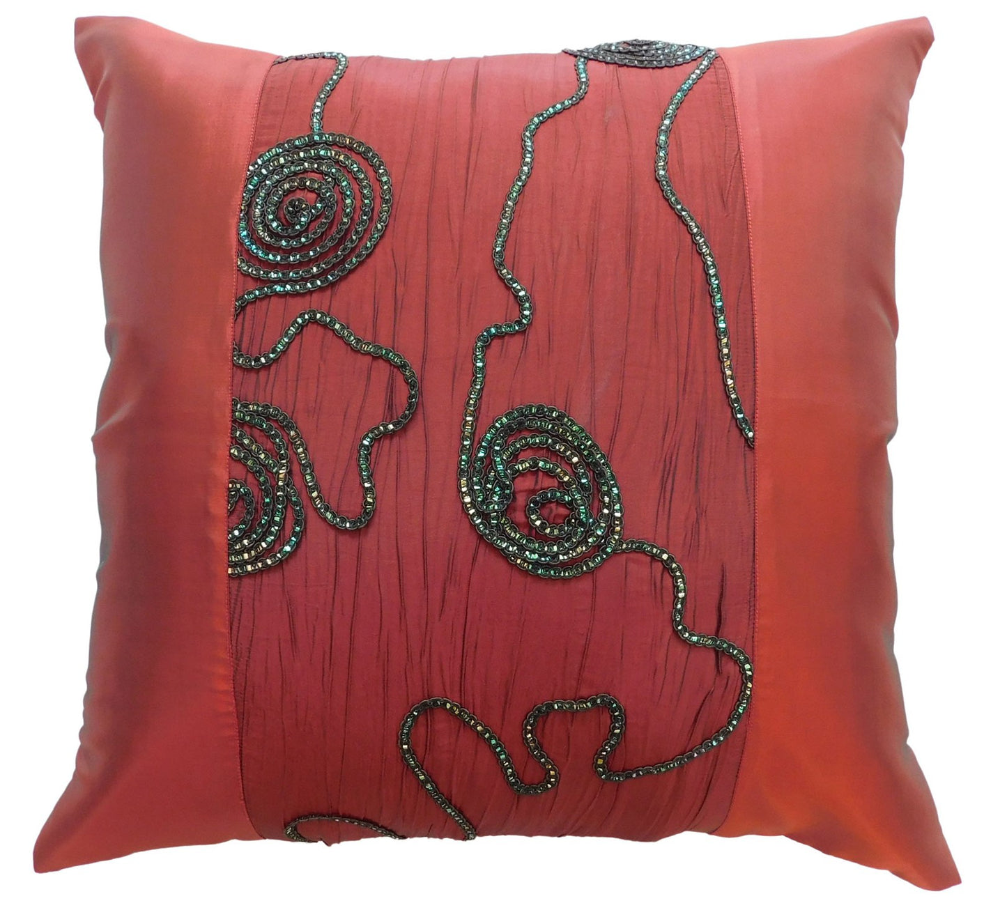 Kissen Kissenbezug Motiv Blumen Efeu verschiedene Farben 40x40cm/15.5x15.5in Thai Seide Sofa Bett Gartenstuhl