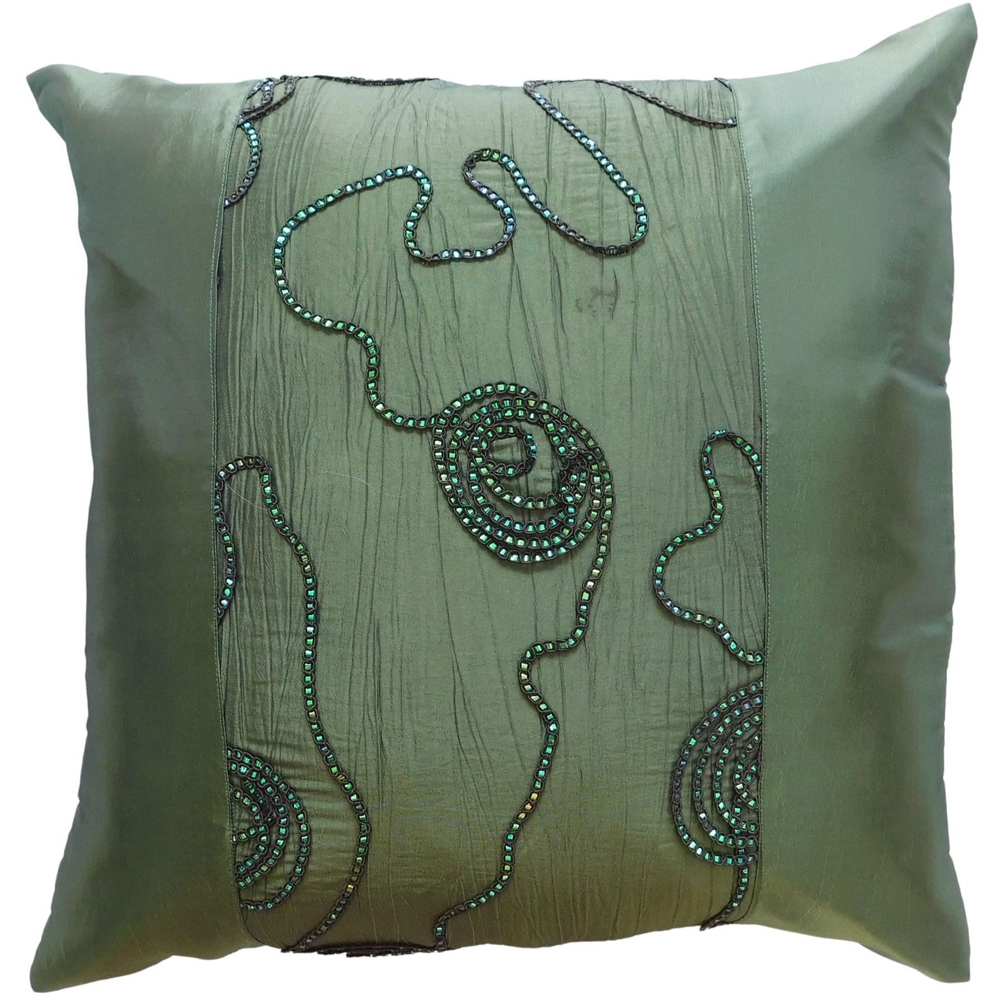 Kissen Kissenbezug Motiv Blumen Efeu verschiedene Farben 40x40cm/15.5x15.5in Thai Seide Sofa Bett Gartenstuhl