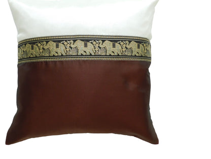 Kissen Kissenbezug Motiv Elefant zweifarbig 40x40cm/15.5x15.5in verschiedene Farben Thai Seide Sofa Bett Gartenstuhl
