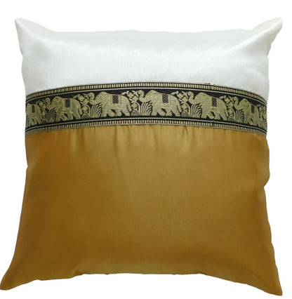 Kissen Kissenbezug Motiv Elefant zweifarbig 40x40cm/15.5x15.5in verschiedene Farben Thai Seide Sofa Bett Gartenstuhl