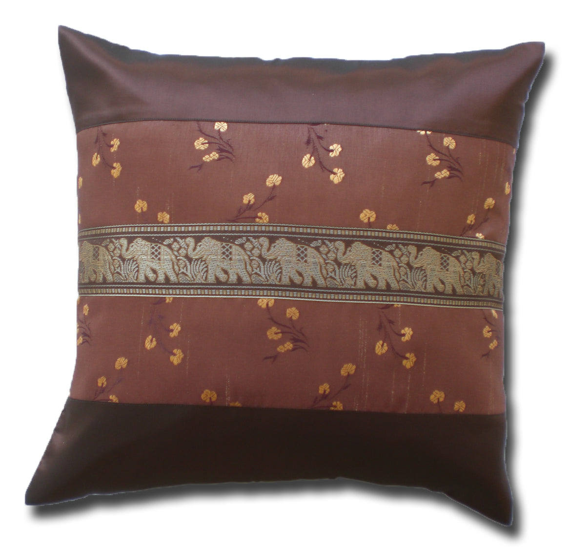Kissen Kissenbezug Motiv Blumen Elefanten verschiedene Farben 40x40cm/15.5x15.5in Thai Seide Sofa Bett Gartenstuhl