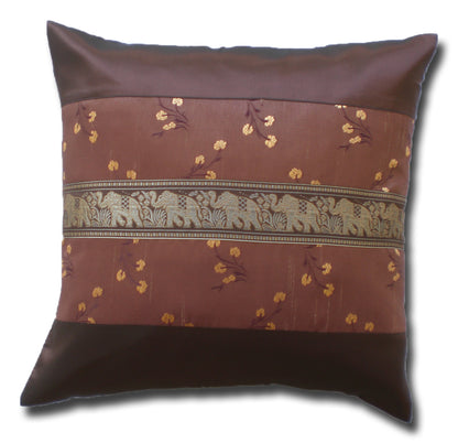 Kissen Kissenbezug Motiv Blumen Elefanten verschiedene Farben 40x40cm/15.5x15.5in Thai Seide Sofa Bett Gartenstuhl