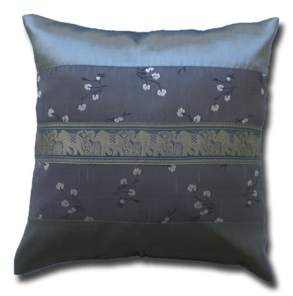 Kissen Kissenbezug Motiv Blumen Elefanten verschiedene Farben 40x40cm/15.5x15.5in Thai Seide Sofa Bett Gartenstuhl