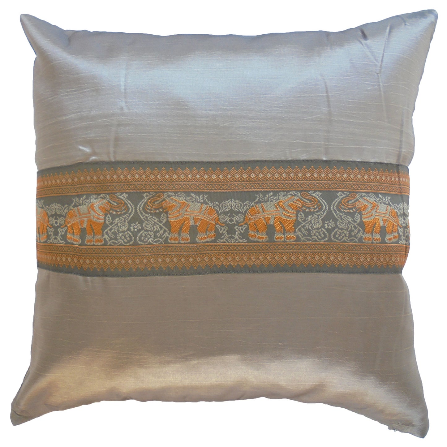 Kissen Kissenbezug Motiv Elefanten bunt verschiedene Farben 40x40cm Thai Seide Sofa Bett Gartenstuhl