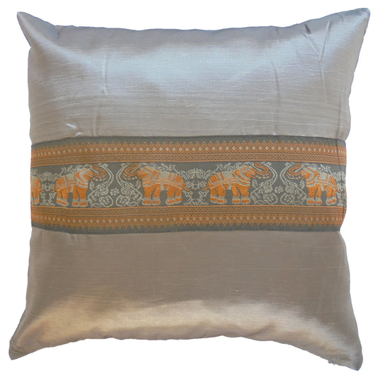 Kissen Kissenbezug Motiv Elefanten bunt verschiedene Farben 40x40cm Thai Seide Sofa Bett Gartenstuhl
