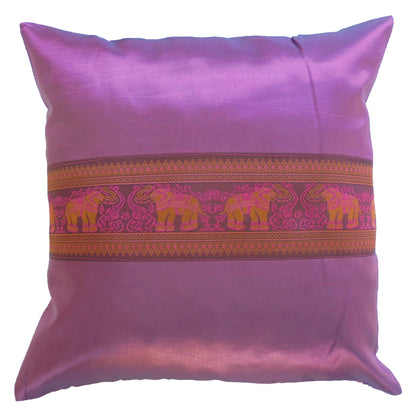 Kissen Kissenbezug Motiv Elefanten bunt verschiedene Farben 40x40cm Thai Seide Sofa Bett Gartenstuhl