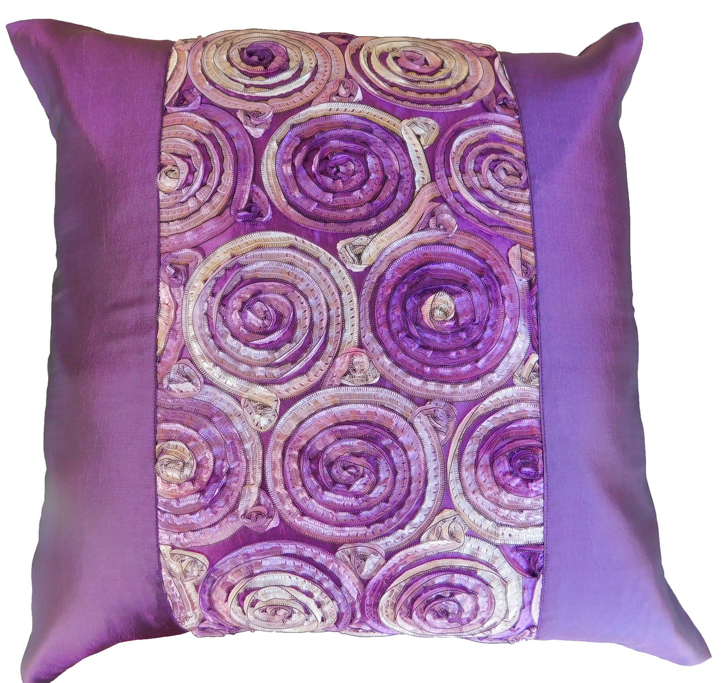Kissen Kissenbezug Motiv Blumen verschiedene Farben 40x40cm/15.5x15.5in Thai Seide Sofa Bett Gartenstuhl