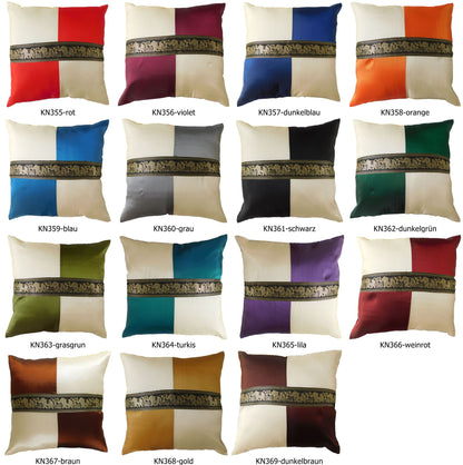 Kissen Kissenbezug Motiv Elefant kariert 40x40cm/15.5x15.5in verschiedene Farben Thai Seide Sofa Bett Gartenstuhl