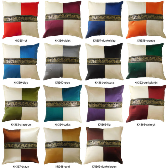 Kissen Kissenbezug Motiv Elefant kariert 40x40cm/15.5x15.5in verschiedene Farben Thai Seide Sofa Bett Gartenstuhl