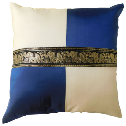 Kissen Kissenbezug Motiv Elefant kariert 40x40cm/15.5x15.5in verschiedene Farben Thai Seide Sofa Bett Gartenstuhl