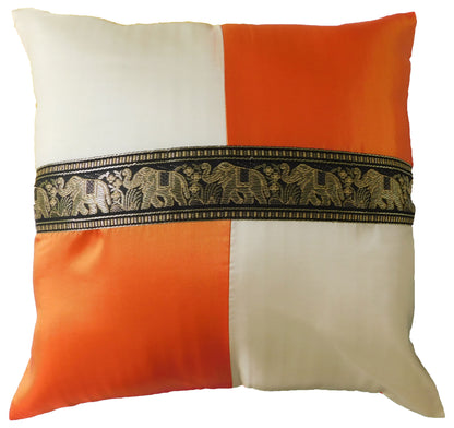 Kissen Kissenbezug Motiv Elefant kariert 40x40cm/15.5x15.5in verschiedene Farben Thai Seide Sofa Bett Gartenstuhl