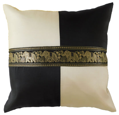 Kissen Kissenbezug Motiv Elefant kariert 40x40cm/15.5x15.5in verschiedene Farben Thai Seide Sofa Bett Gartenstuhl