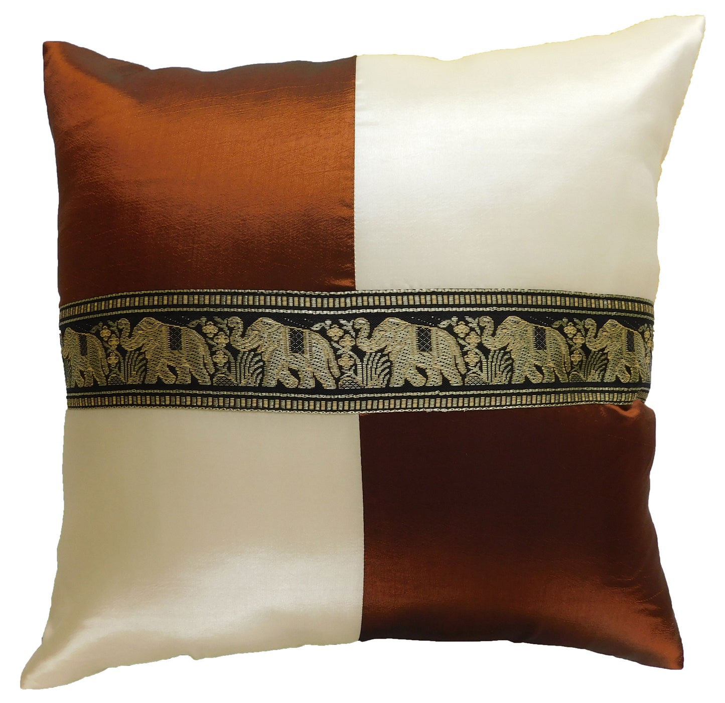 Kissen Kissenbezug Motiv Elefant kariert 40x40cm/15.5x15.5in verschiedene Farben Thai Seide Sofa Bett Gartenstuhl