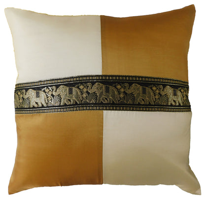 Kissen Kissenbezug Motiv Elefant kariert 40x40cm/15.5x15.5in verschiedene Farben Thai Seide Sofa Bett Gartenstuhl