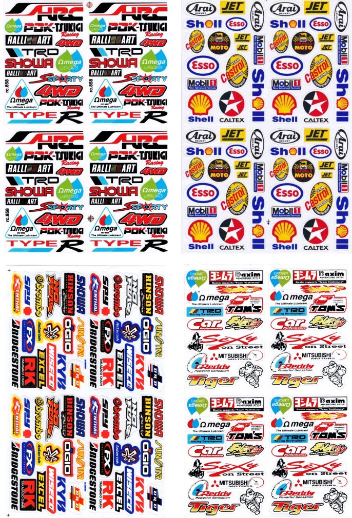SPAR PACK OF 10 flames fire orange sticker motorcycle moped scooter skateboard car tuning model building self-adhesive 040