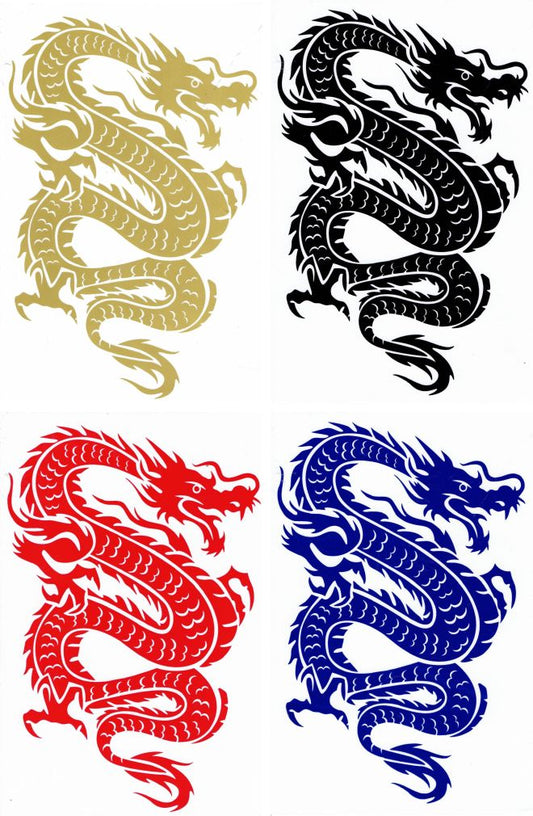 4 Bogen Promotion Set Drachen Aufkleber Sticker Motorrad Moped Roller Skateboard Auto Tuning Modellbau selbstklebend