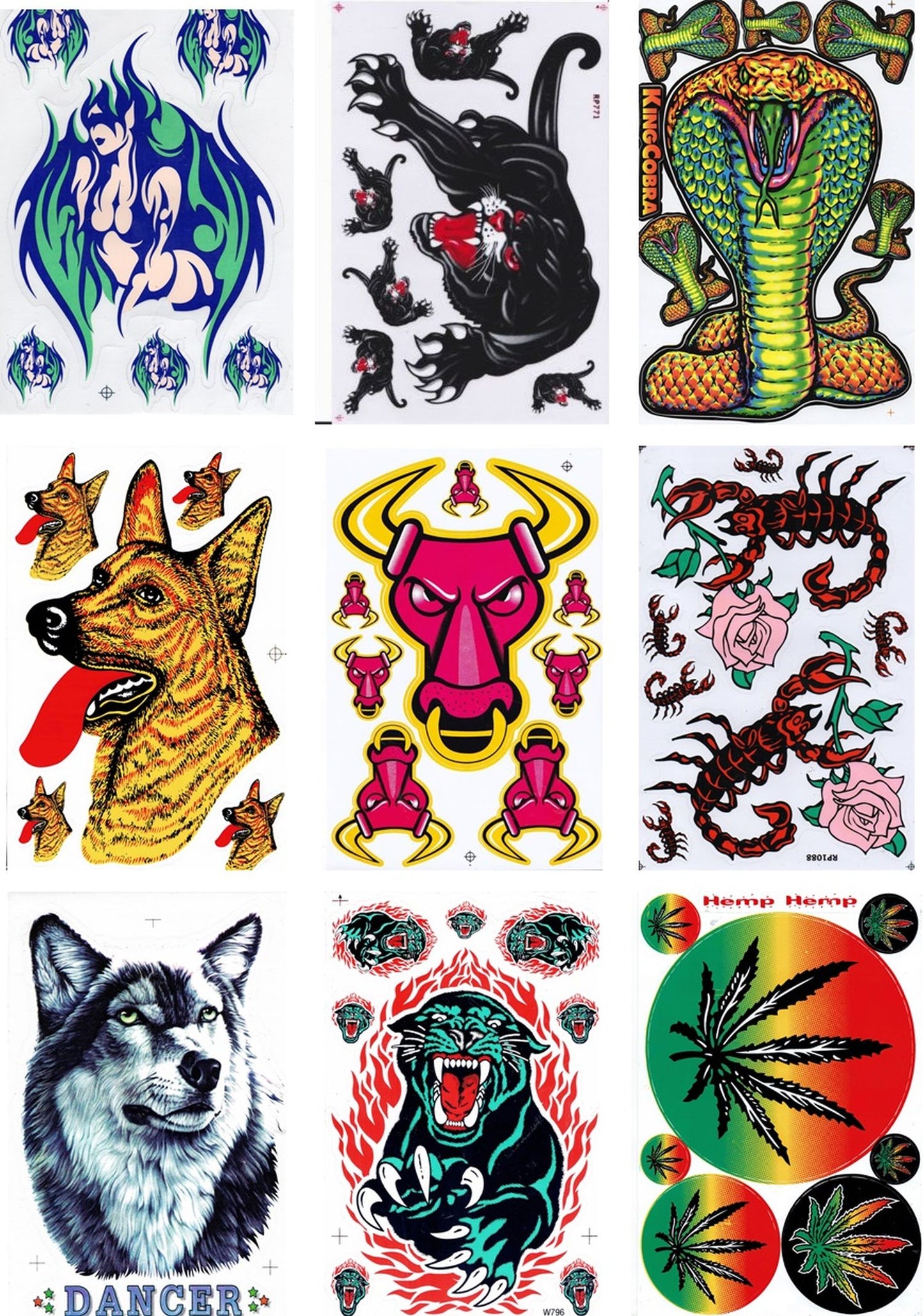 SPARSET 9 BOGEN Motorsport Mix Aufkleber Sticker Motorrad Fahrrad Skateboard Auto Tuning selbstklebend S14