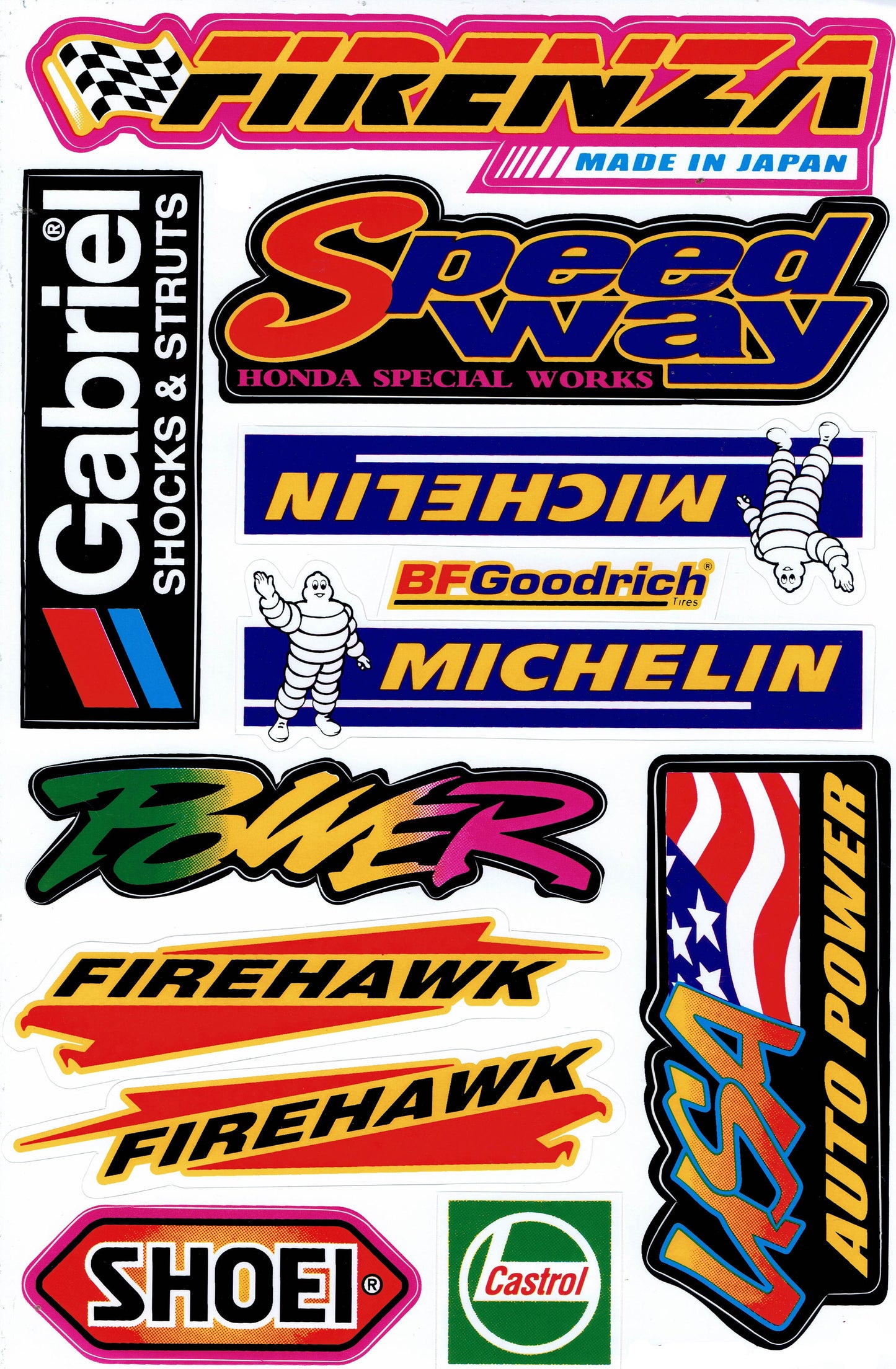 Sponsor Sponsoren Logo Aufkleber Motorrad Fahrrad Skateboard Auto Tuning selbstklebend 013