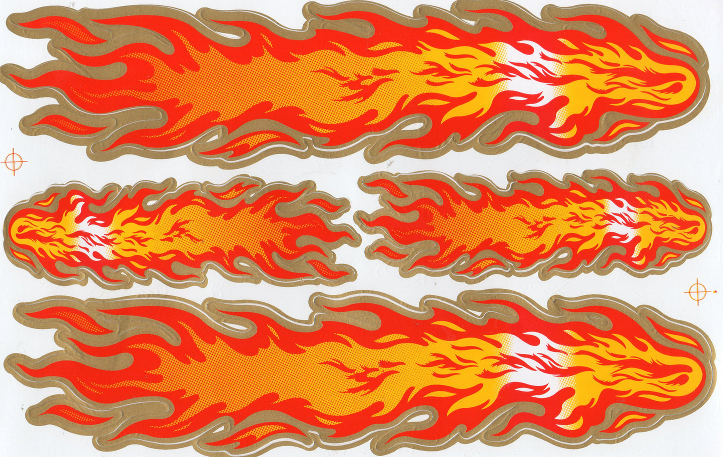 Flammen Feuer orange Aufkleber Sticker Motorrad Roller Skateboard Auto Tuning Modellbau selbstklebend 057