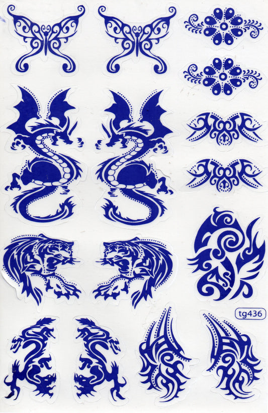 Flammen Feuer blau Aufkleber Sticker Motorrad Roller Skateboard Auto Tuning Modellbau selbstklebend 058