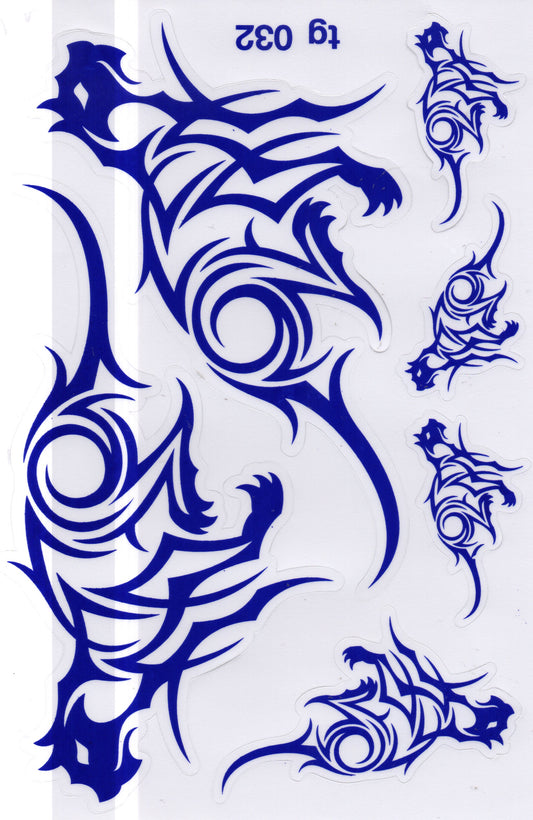 Hund Flammen Feuer blau Aufkleber Sticker Motorrad Roller Skateboard Auto Tuning Modellbau selbstklebend 102