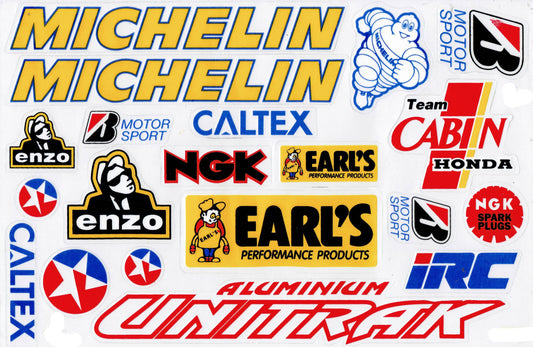 Sponsor Sponsoren Logo Aufkleber Motorrad Fahrrad Skateboard Auto Tuning selbstklebend 134