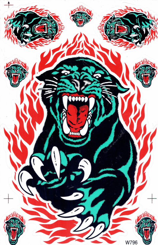 Panther Aufkleber Sticker Motorrad Roller Skateboard Auto Tuning Modellbau selbstklebend 138