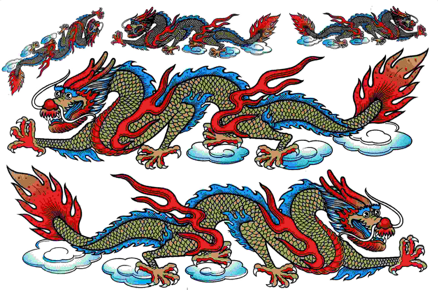 Dragon serpent or autocollant moto scooter skateboard voiture tuning auto-adhésif 145
