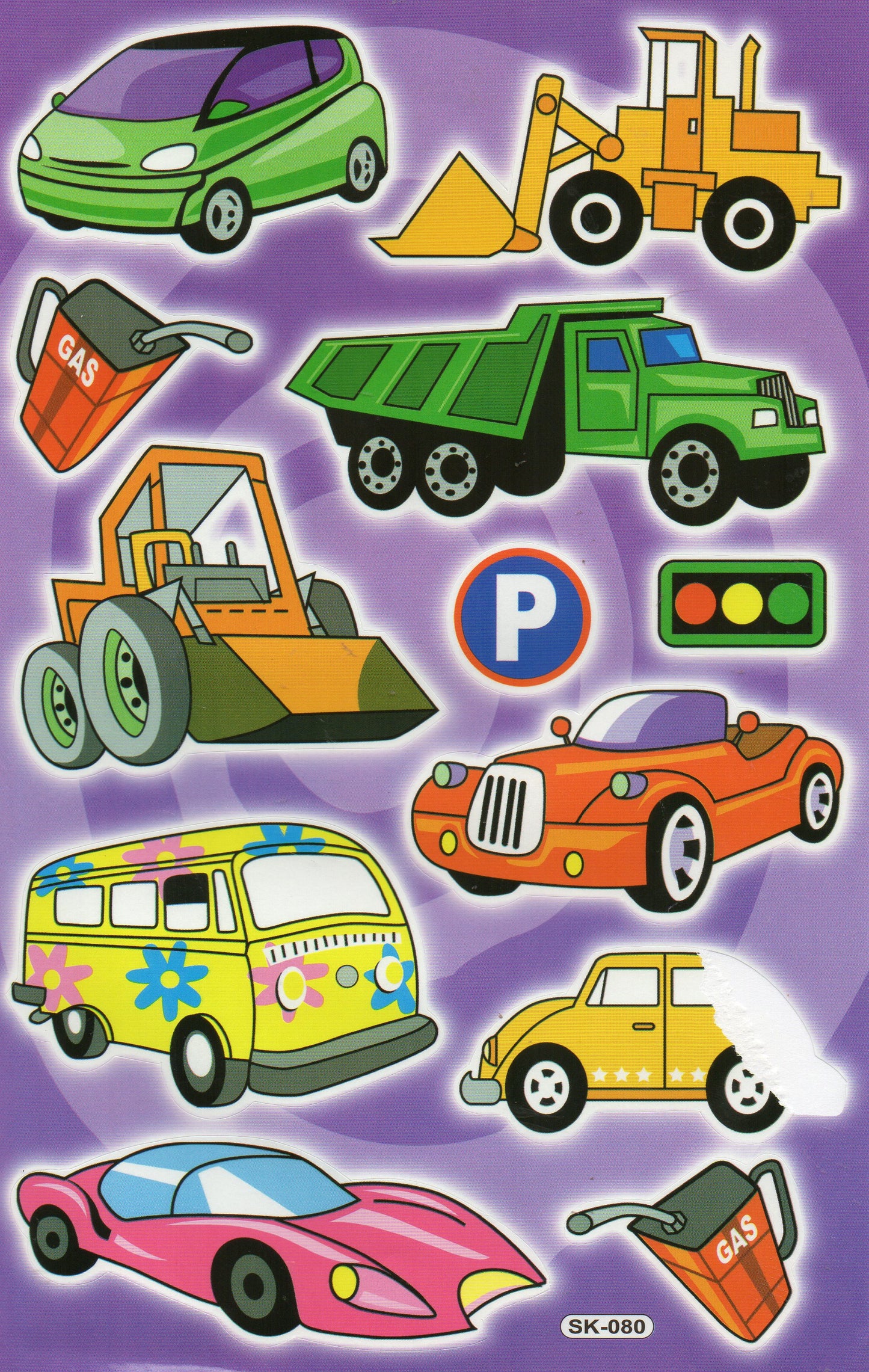 Autocollant de voiture de sport voiture autocollant pour enfants artisanat maternelle anniversaire 1 feuille 152