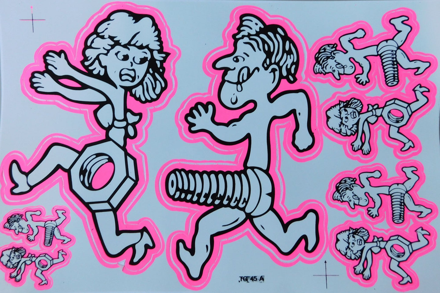 Schraube Mutter Sexy Aufkleber Sticker Motorrad Roller Skateboard Auto Tuning Modellbau selbstklebend 196