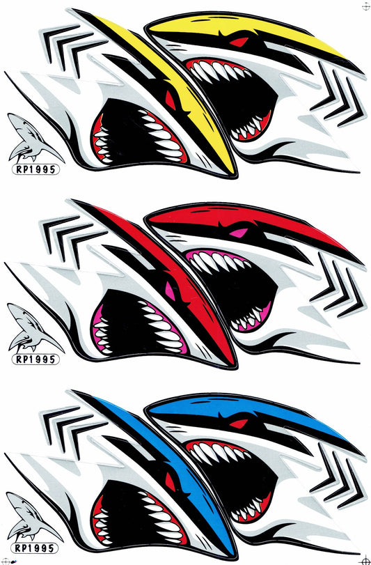 Hai bunt Aufkleber Sticker Motorrad Roller Skateboard Auto Tuning Modellbau selbstklebend 202