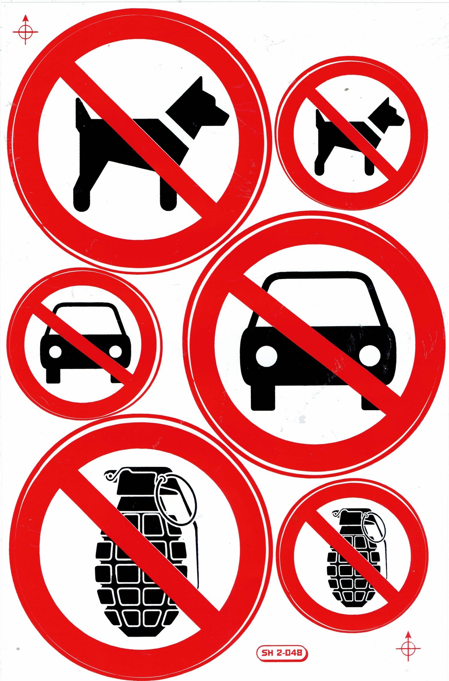 Verboten" Hund Auto Handgranate "  Aufkleber Sticker selbstklebend 263