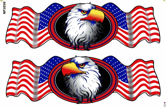 USA Adler Kopf Flammen Feuer Aufkleber Sticker Motorrad Roller Skateboard Auto Tuning Modellbau selbstklebend 268