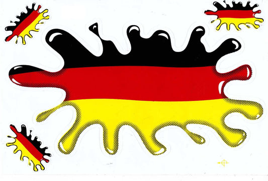 Flagge: Deutschland Aufkleber Sticker Motorrad Roller Skateboard Auto Tuning selbstklebend 301
