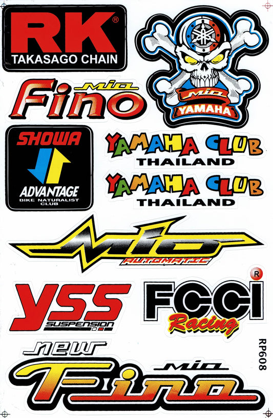 Sponsor Sponsoren Logo Aufkleber Sticker Motorrad Roller Skateboard Auto Tuning Modellbau selbstklebend 313