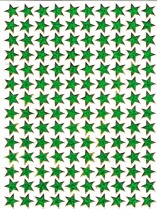 Sterne Stern grün Aufkleber Sticker metallic Glitzer Effekt für Kinder Basteln Kindergarten Geburtstag 1 Bogen 322