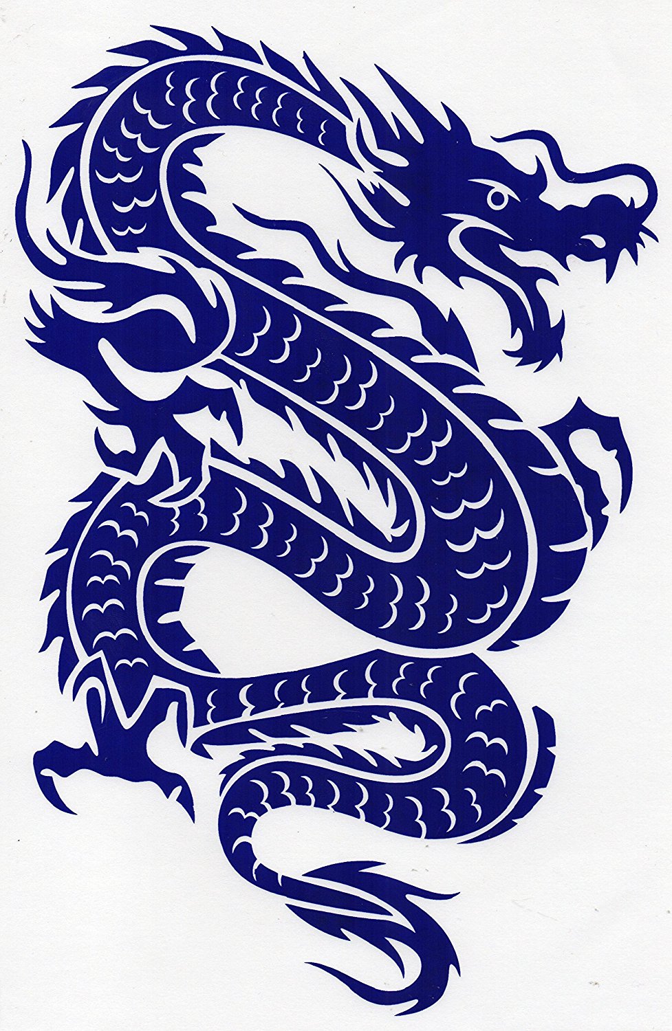Drachen Schlange blau Aufkleber Sticker Motorrad Roller Skateboard Auto Tuning selbstklebend 324