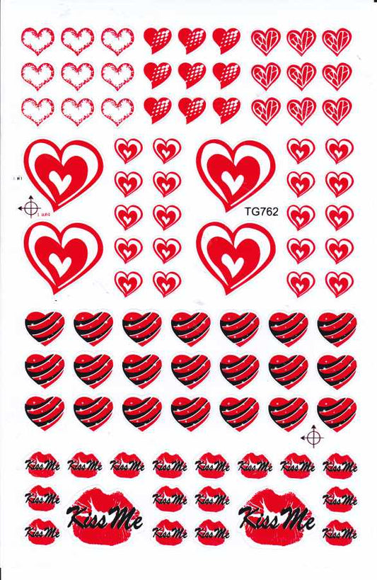 Herzen Herz Liebe Aufkleber Sticker für Kinder Basteln Kindergarten Geburtstag 1 Bogen 350