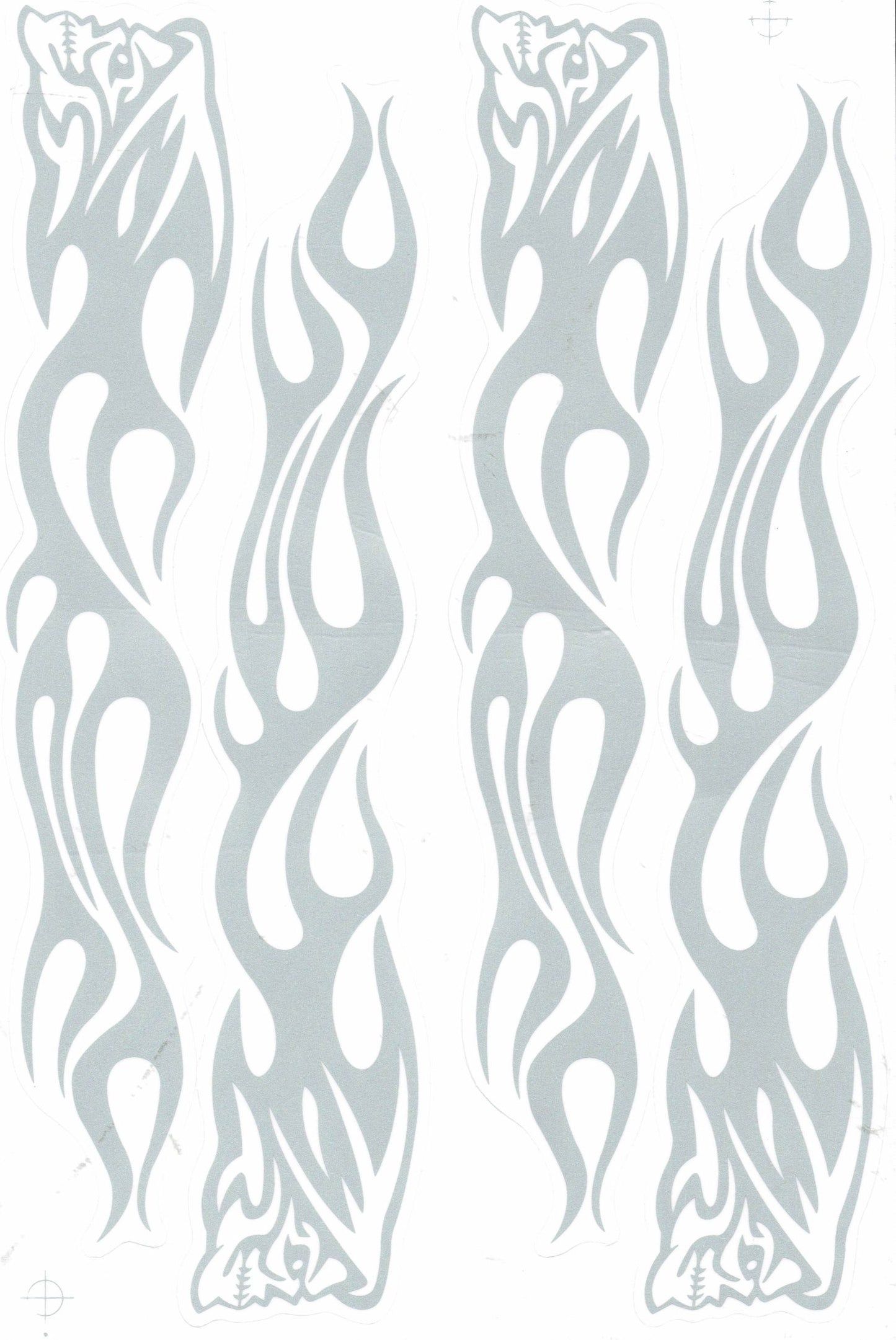 Totenkopf Flammen Feuer grau Aufkleber Sticker Motorrad Roller Skateboard Auto Tuning Modellbau selbstklebend 366