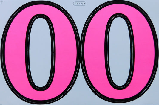 Grosse Nummer 0 pink 165 mm hoch Aufkleber Sticker Motorrad Roller Skateboard Auto Tuning Modellbau selbstklebend 370